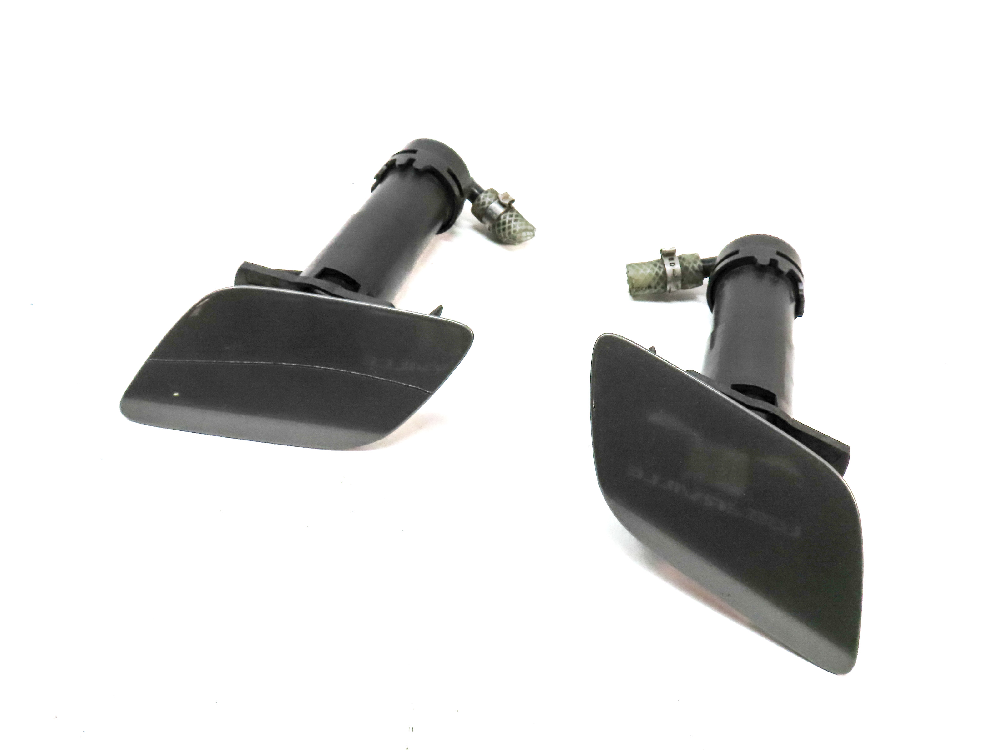 2015 AUDI Q7 (4L) FRONT LEFT & RIGHT HEADLIGHT WASHER COVER TRIM SET/2 (Grey) — exact item pictured